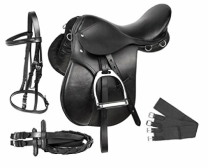 Premium Black Leather English Saddle