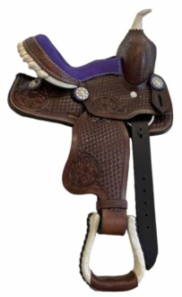 10" Western Mini Pony Youth Leather Saddle