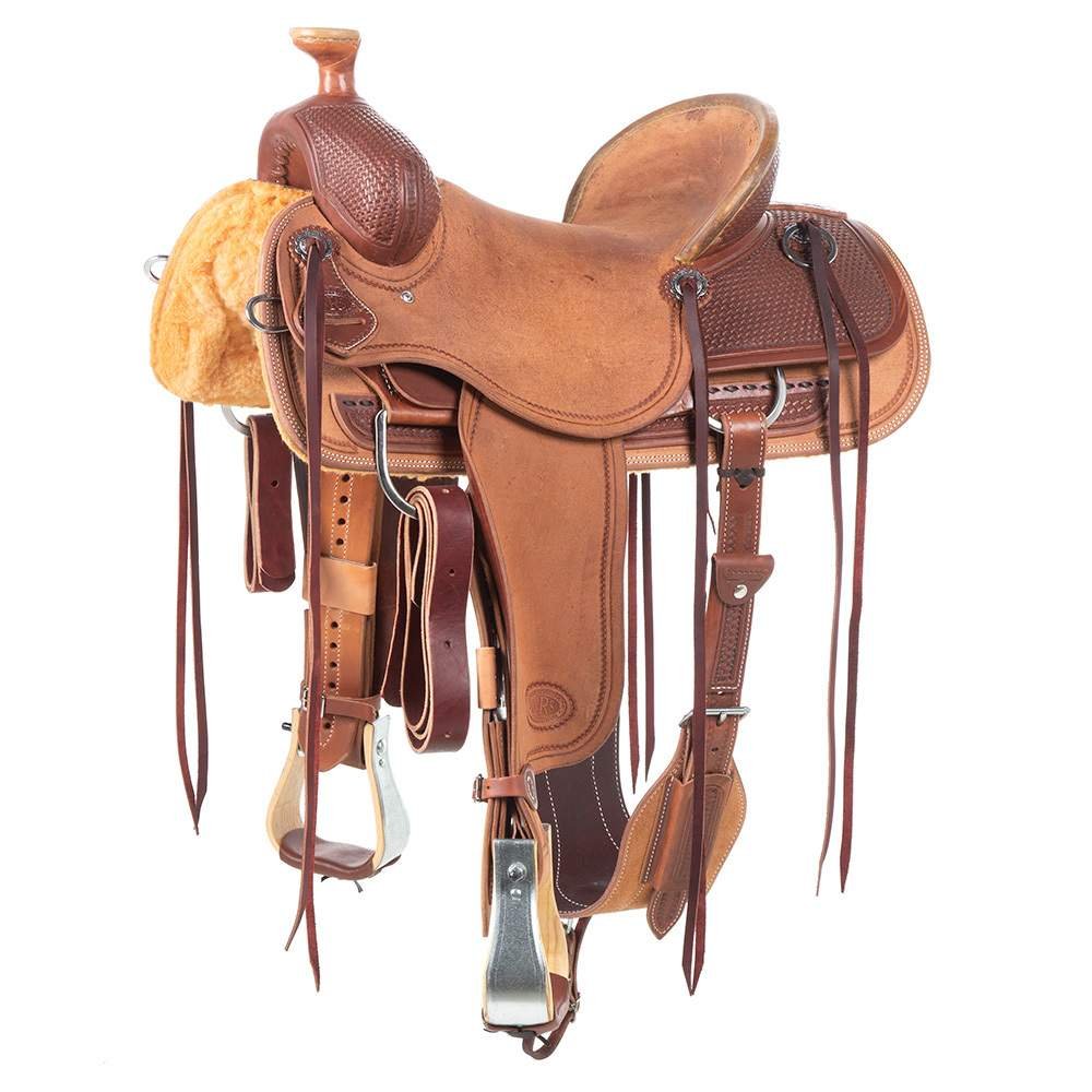 Nrs Competitors Heavy Oil 1/2 Breed Basket Stamp Olin Young Ranch Roper Saddle
