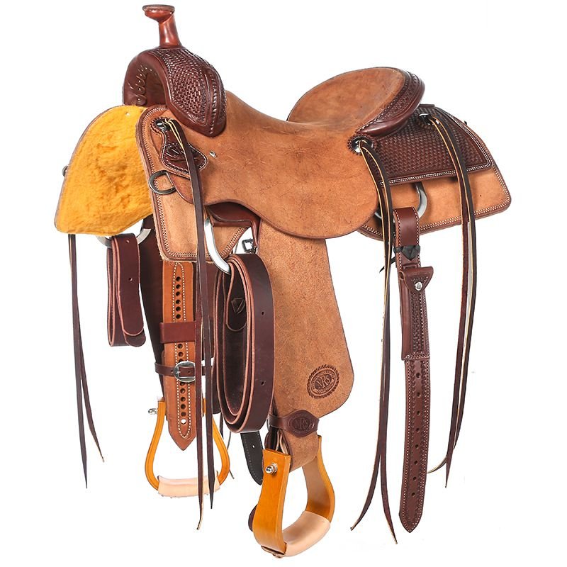 Nrs Competitors Heavy Oil 1/4 Breed Basket Stamped Ranch Cutter Saddle
