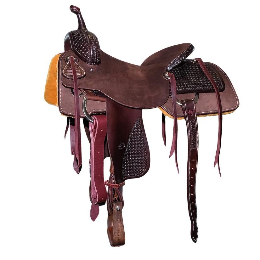 South Texas Tack Quarter Windmill Tool Cutting Saddle with Fender Tool - 8" Swell