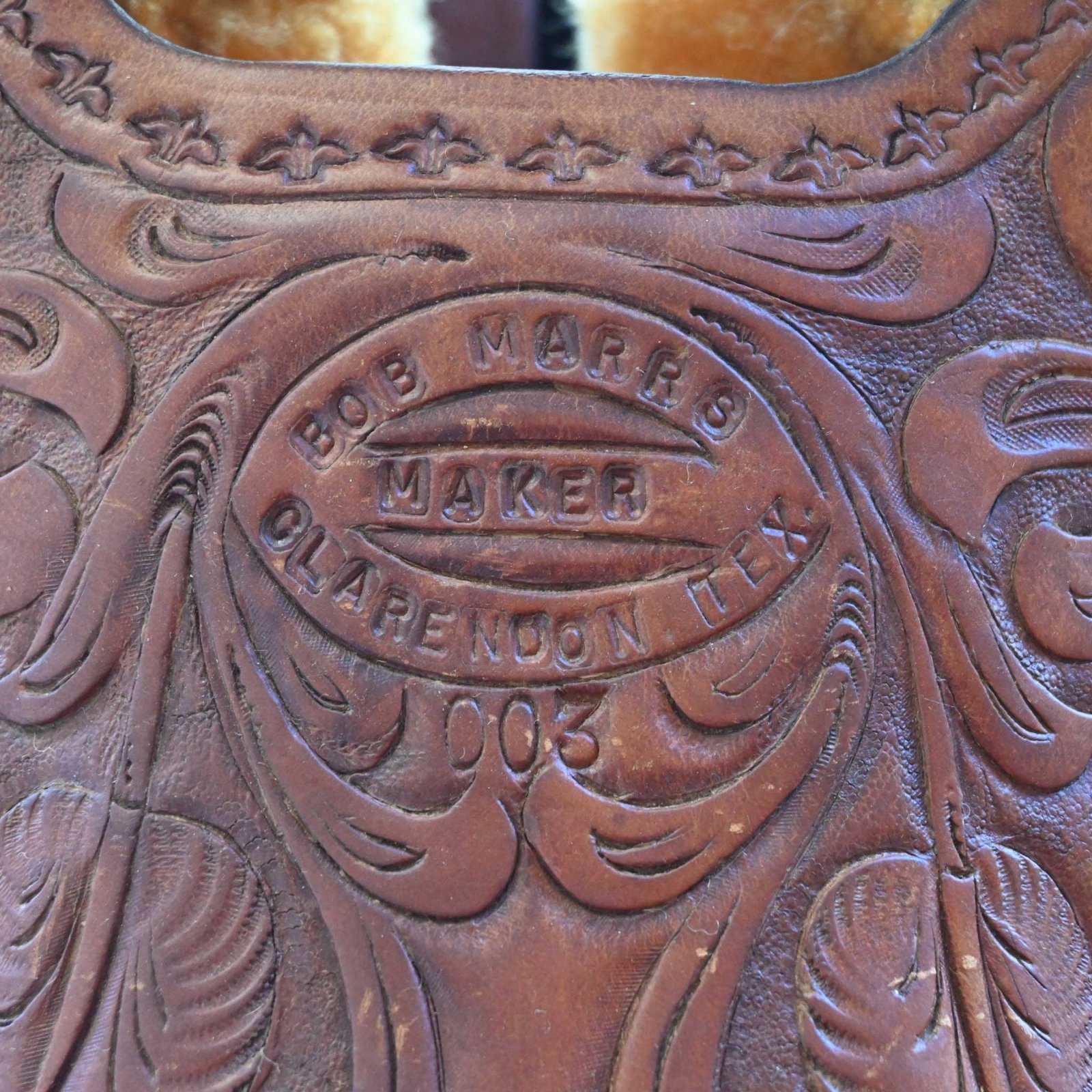Antique Bob Marrs Western Saddle – Handcrafted Texas Collectible - Image 5