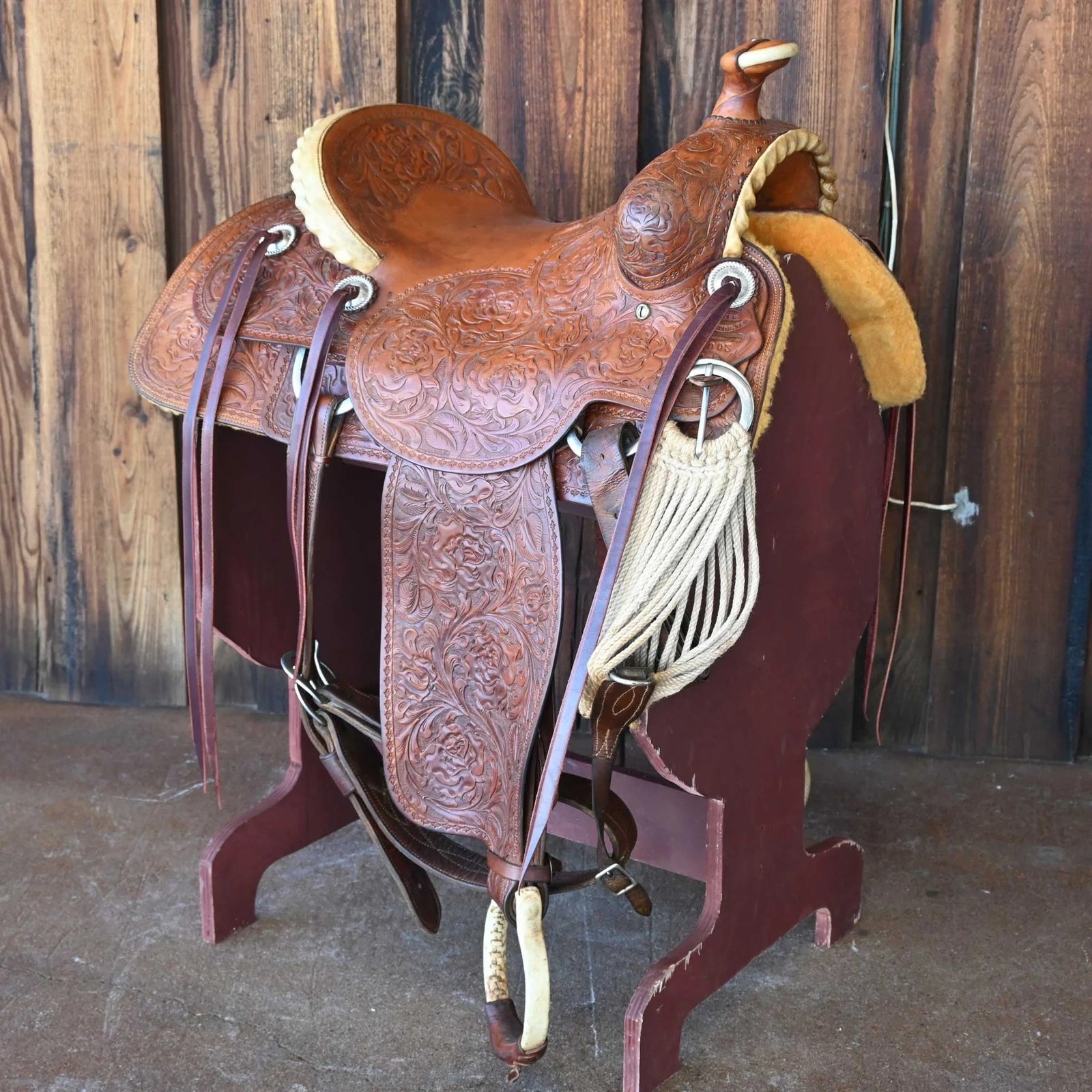 Antique Bob Marrs Western Saddle – Handcrafted Texas Collectible - Image 2