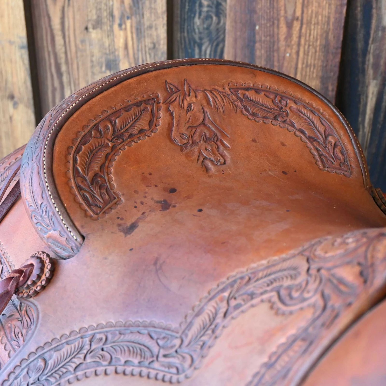 Antique Bob Marrs Western Saddle – Handcrafted Texas Collectible - Image 9