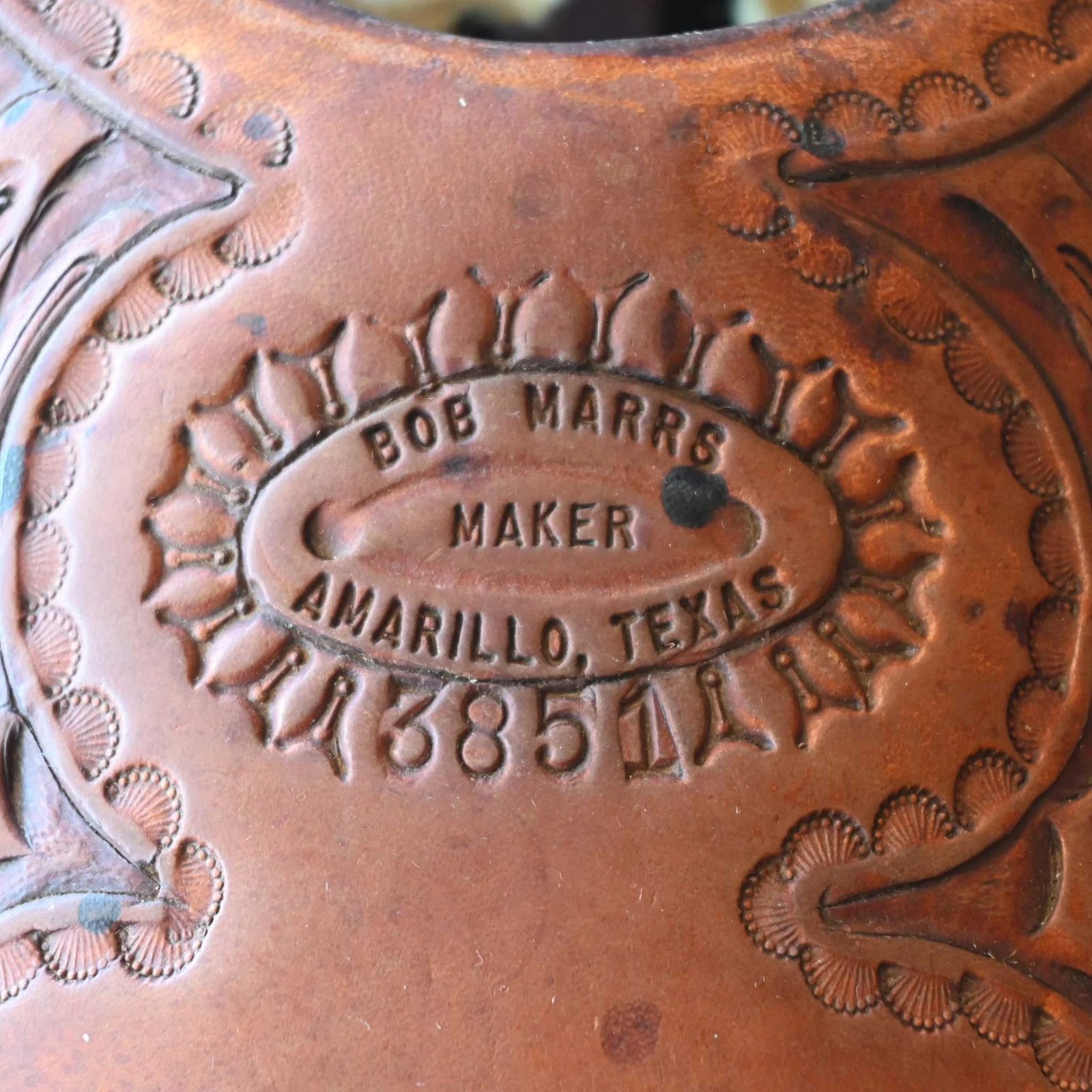 Antique Bob Marrs Western Saddle – Handcrafted Texas Collectible - Image 11
