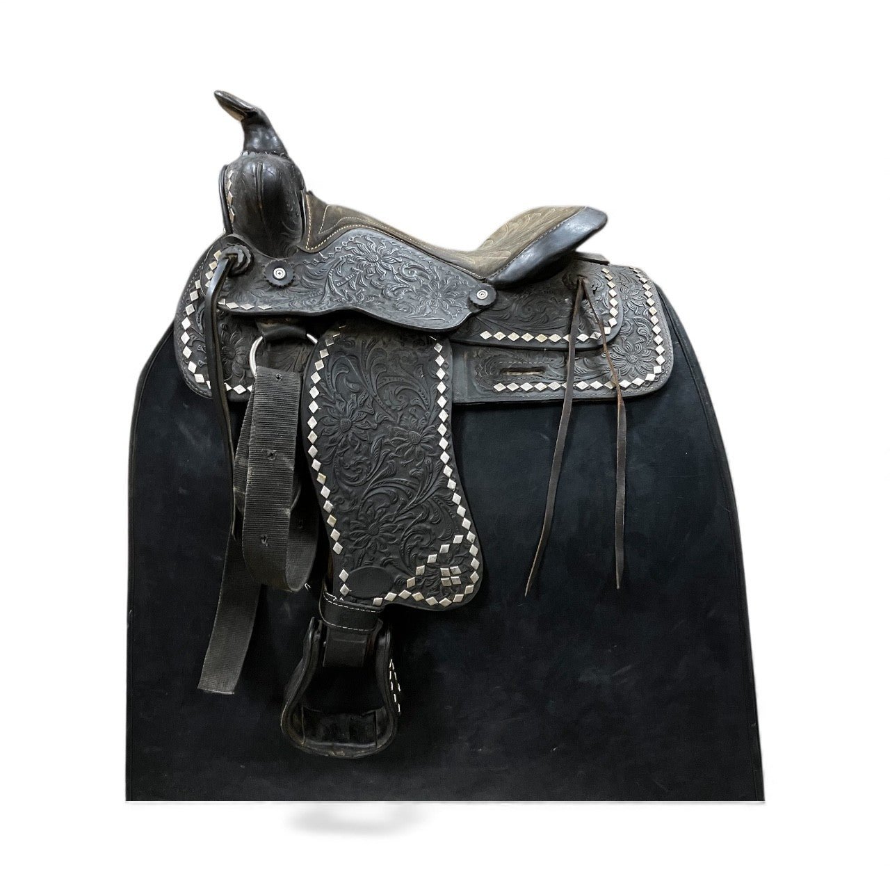 Second Hand Black Western with bling 15 in